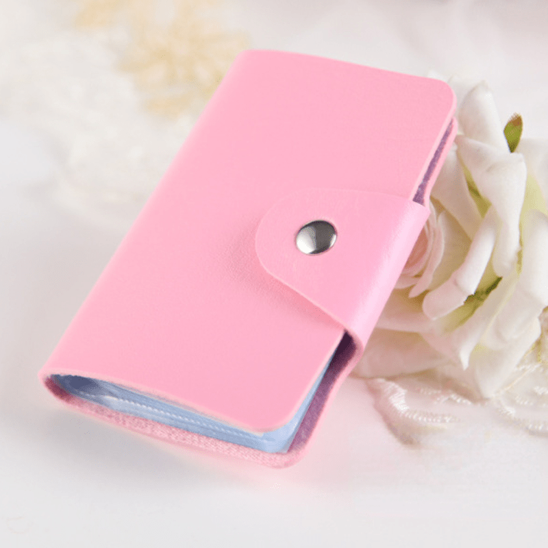 PU Leather Card Holder with 12 Card Slots and Coin Pocket for Men and Women