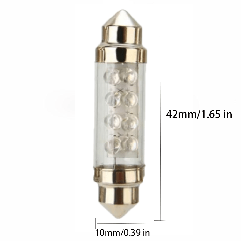 Набор из 2 светодиодных ламп 12В синий, белый, красный C5W для внутреннего освещения автомобиля