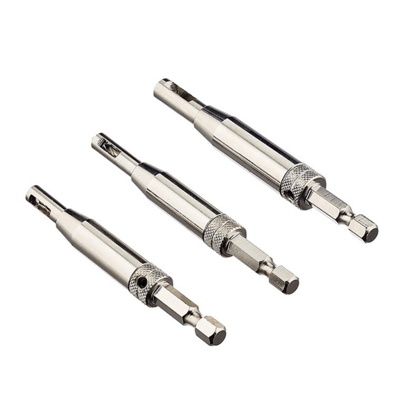 3PCS Self-Centering Hinge Drill Bit Set High-Speed Steel for Woodworking