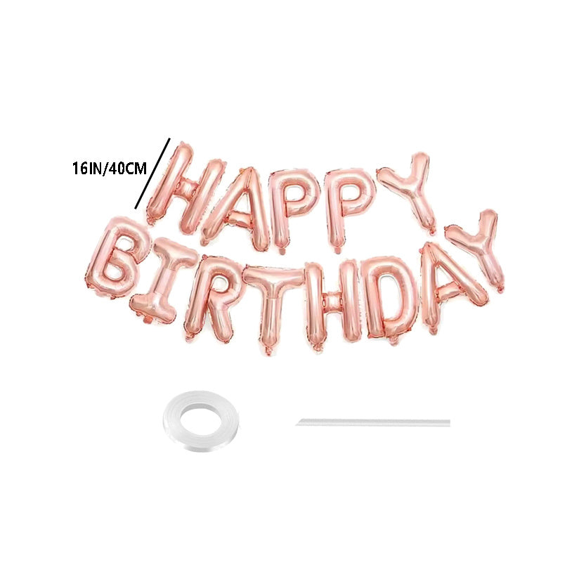 Gul oltin Tug'ilgan kun shari to'plami, partiya bezaklari va fotosuratlar uchun ideal