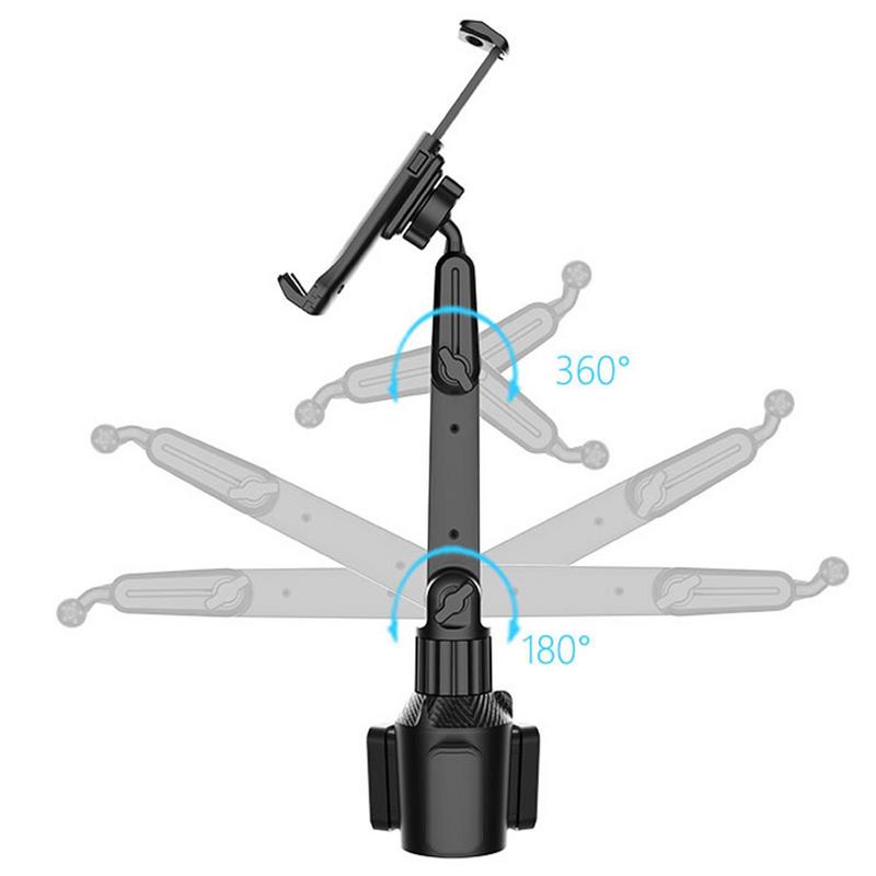 Soporte ajustable universal para taza de coche con soporte para portátil, rotación de 360 grados y base triangular
