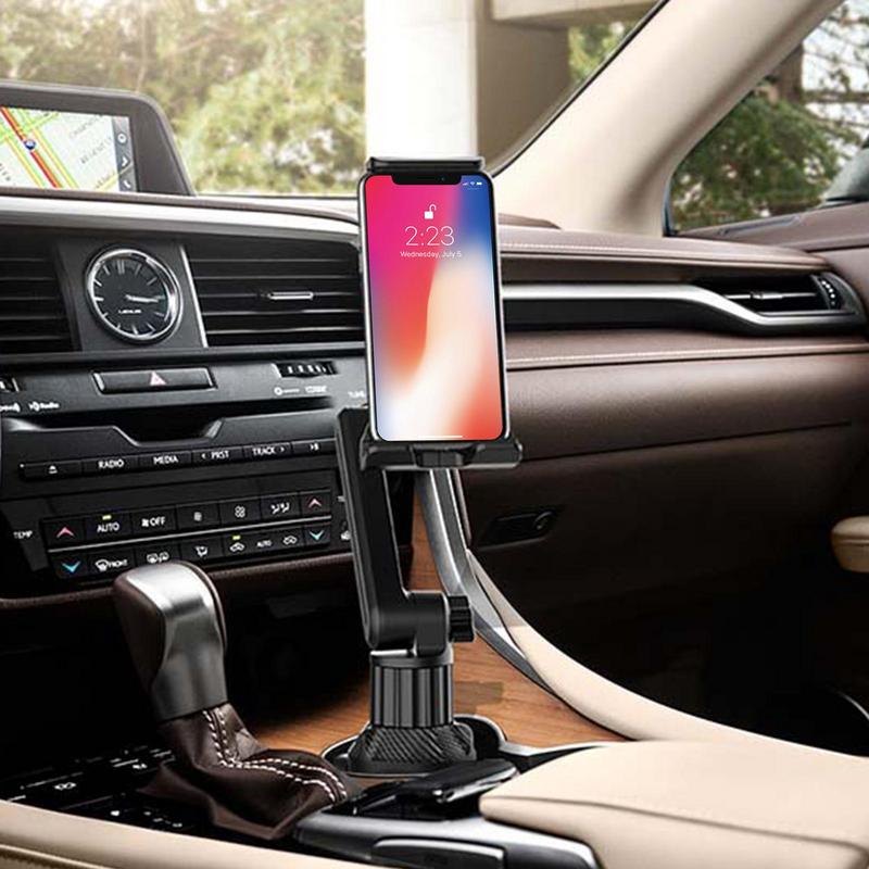 Soporte ajustable universal para taza de coche con soporte para portátil, rotación de 360 grados y base triangular