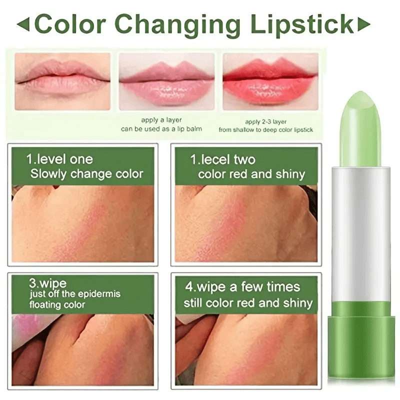 Women's Moisturizing Color Changing Lip Balm Waterproof Anti-Chapped Lipstick