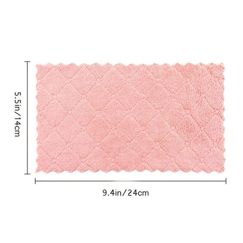 Set of 10 Microfiber Kitchen Towels for Cleaning and Absorbing Moisture