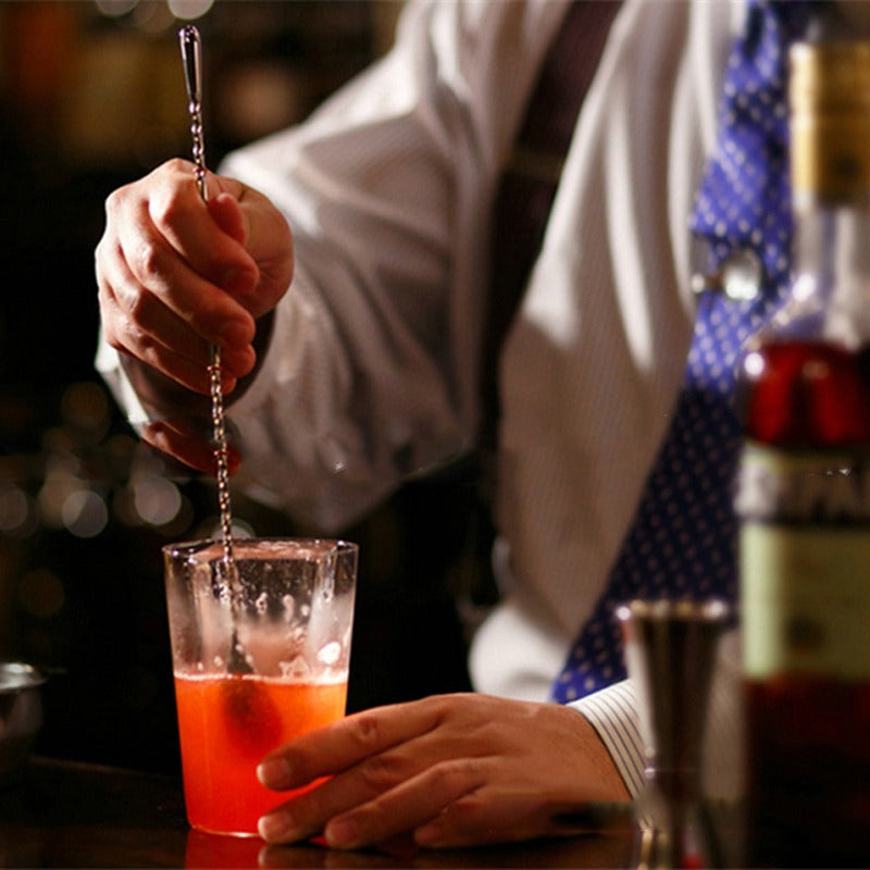 Stainless Steel Spiral Cocktail Spoon 12-Inch Handle Bar Barware Tool