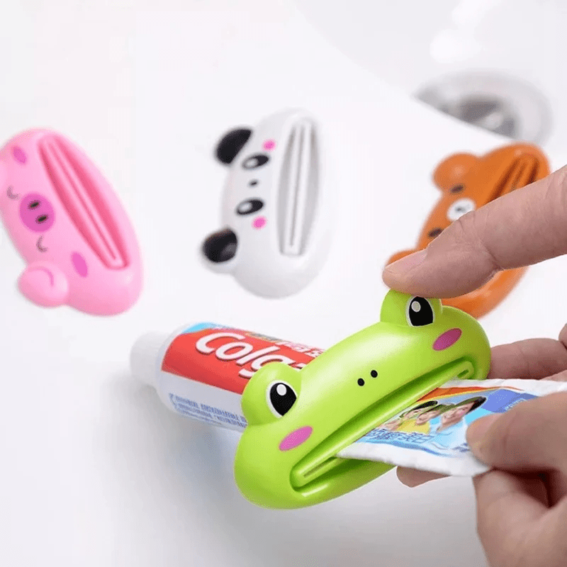 Animal-Shaped Toothpaste Dispenser for Bathroom Use Durable Plastic