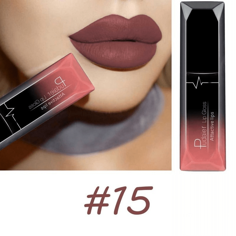 Labial líquido mate de terciopelo para mujer, 17 colores, a prueba de agua, de larga duración, 8ml