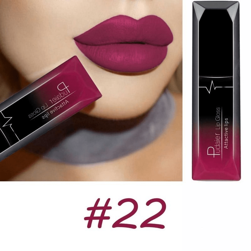 Labial líquido mate de terciopelo para mujer, 17 colores, a prueba de agua, de larga duración, 8ml