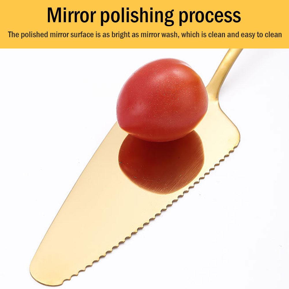 Cake Cutting Set with Stainless Steel Spatula Knife and Pizza Cutter for Baking and Pastry