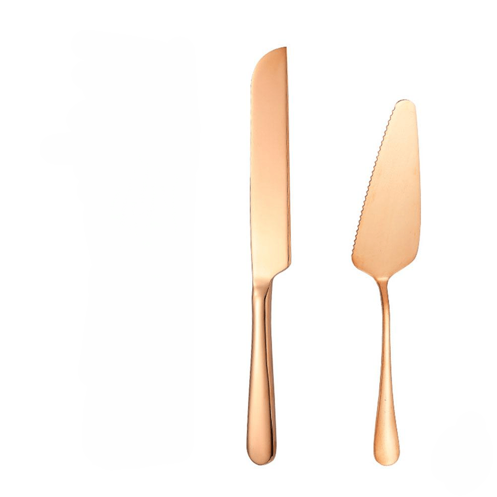 Cake Cutting Set with Stainless Steel Spatula Knife and Pizza Cutter for Baking and Pastry