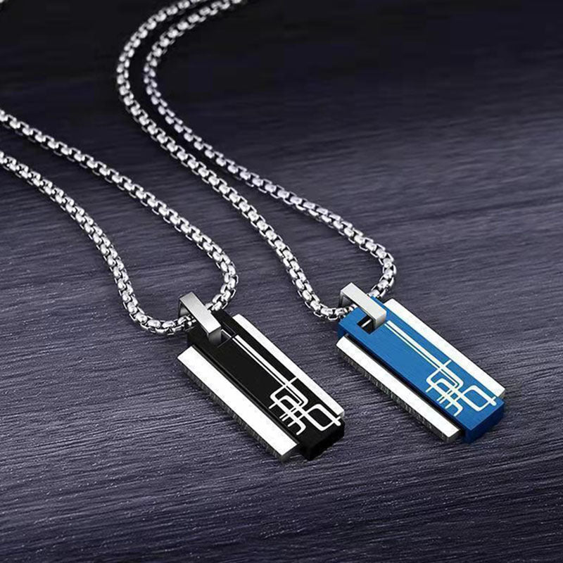 Erkaklar uchun kundalik uslubda alpaka rostlyamli po'latdan yasalgan kvadrat taqinchoq zanjir