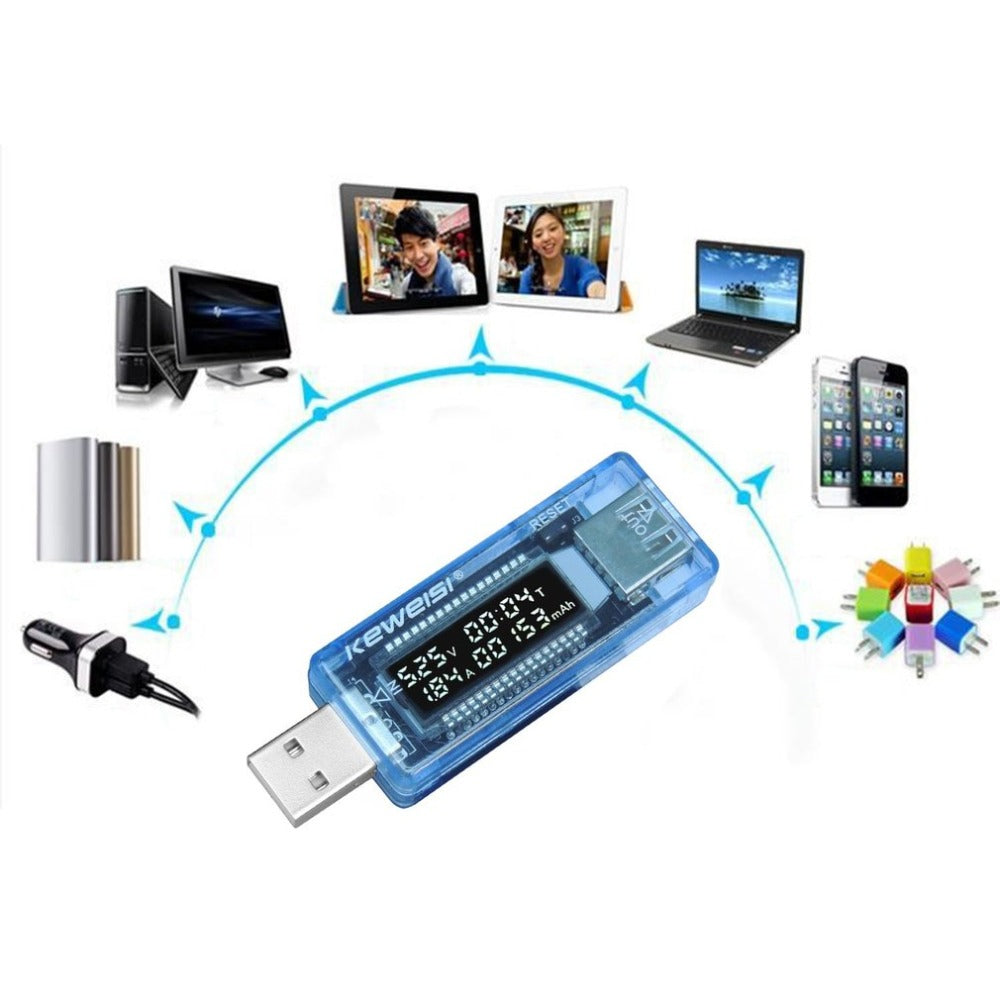 USB Voltage Meter for Battery Testing and Charging Power Banks Digital Multimeter