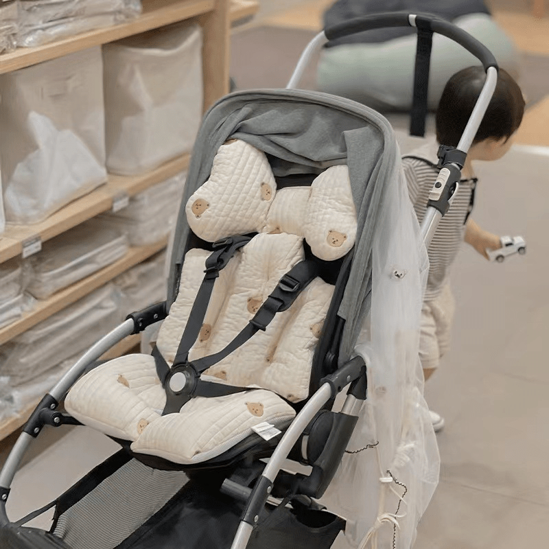 Baby Stroller Seat Cushion Autumn Winter Thickened Baby Cotton Embroidery