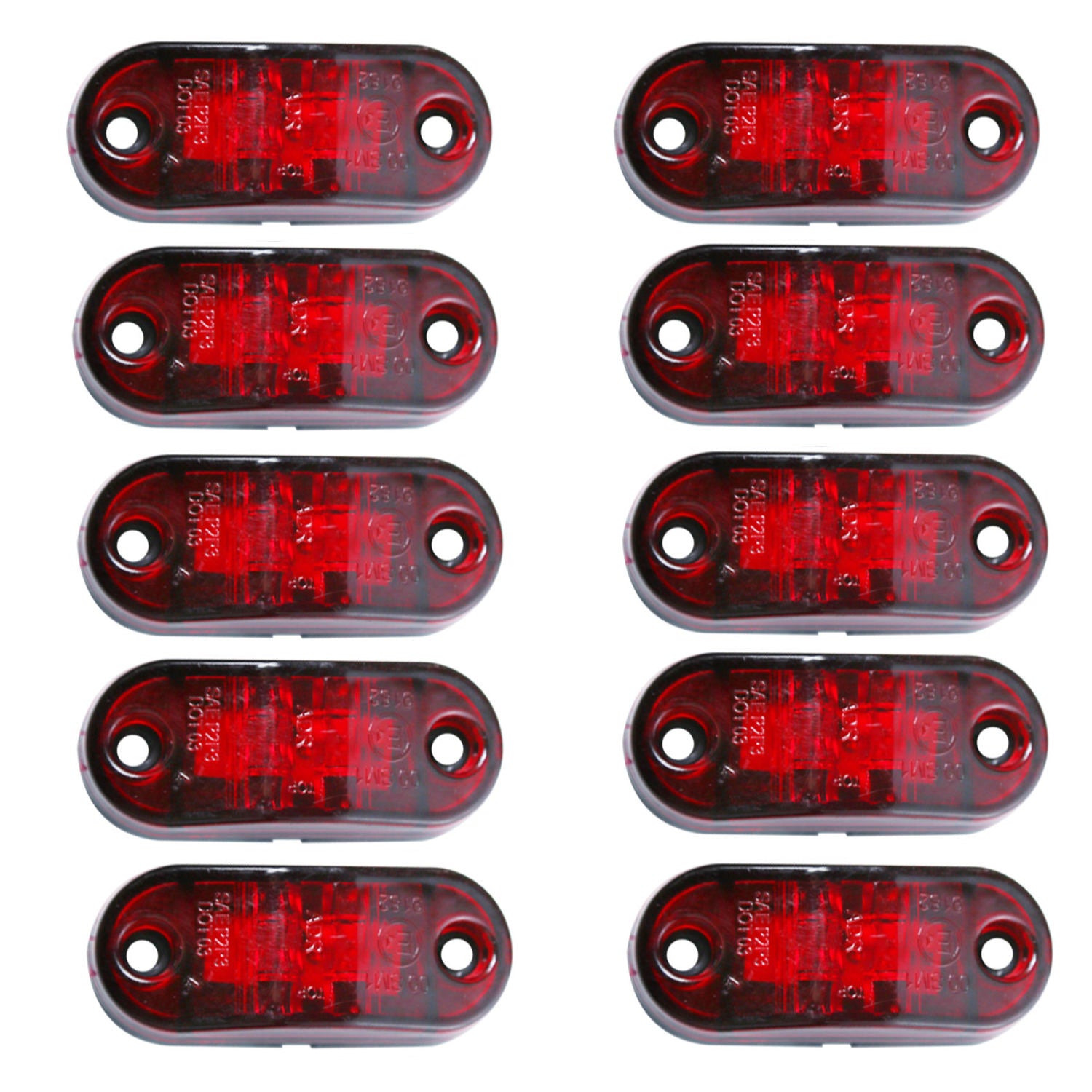 10Pcs 12-24V LED Side Marker Lights Amber Red White for Truck Car RV Van