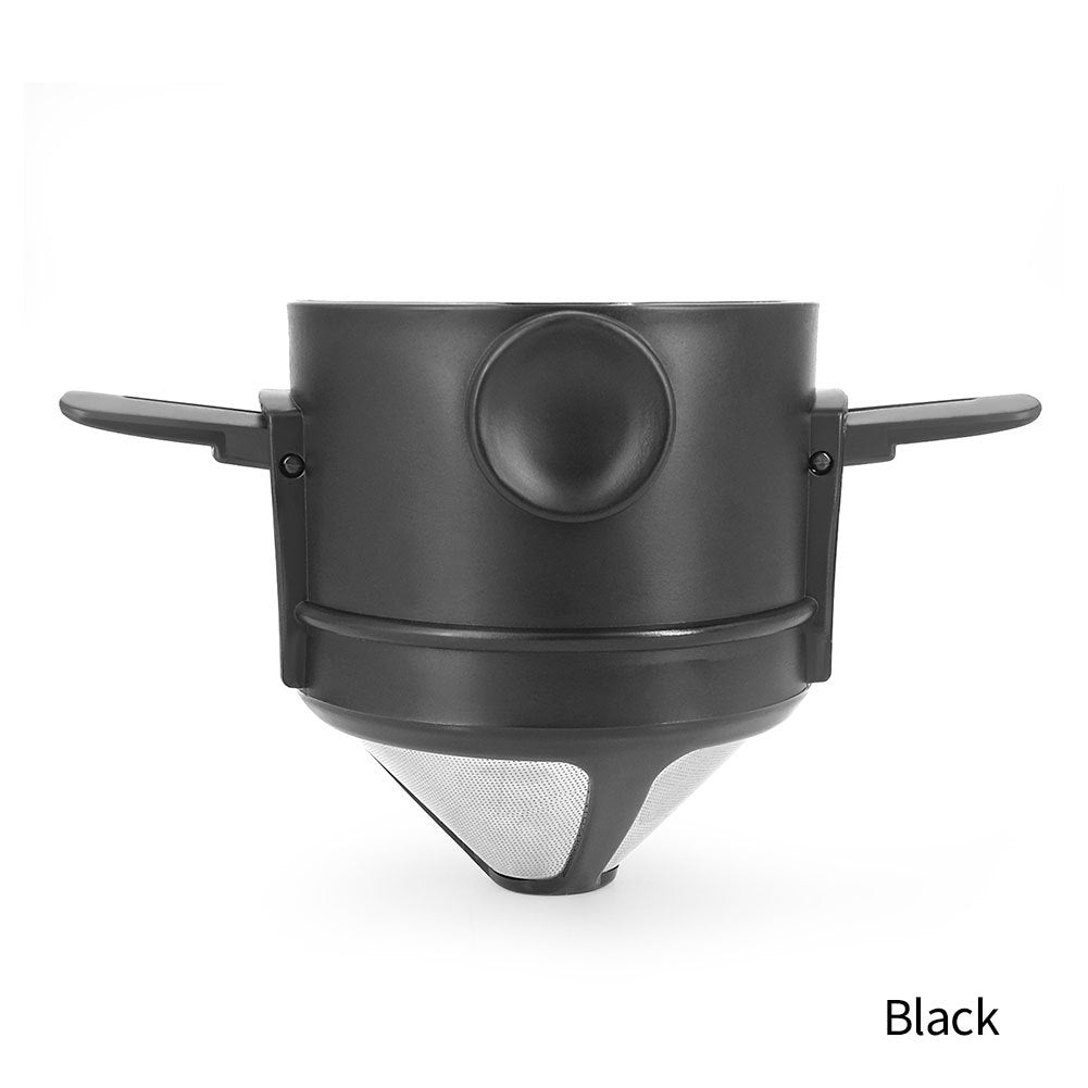 Unisex Stainless Steel Reusable Portable Coffee Filter Pour Over Dripper