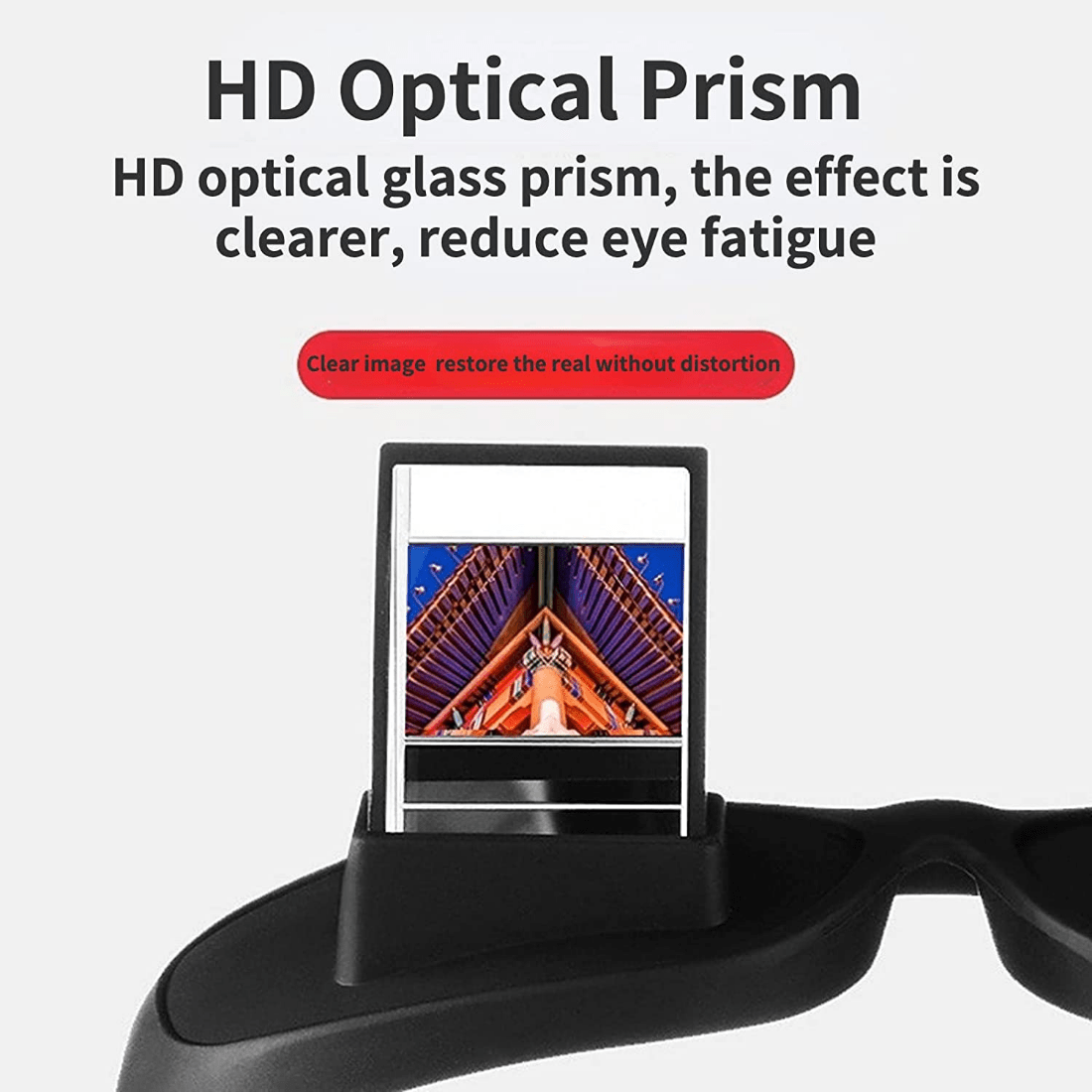 Gorizontal holatda o'qish va tomosha qilish uchun prism ko'zoynaklar, dam olish uchun o'qish yordamchisi