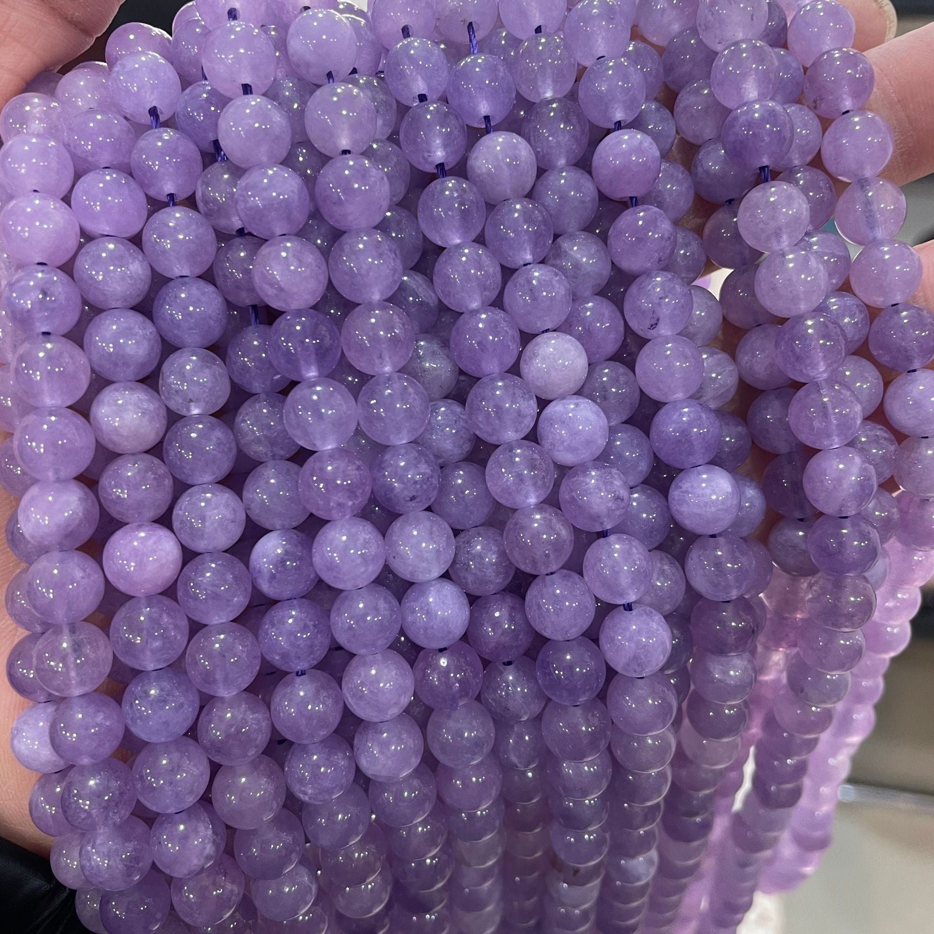 Лавандовые аметистовые бусины 6-10 мм, круглые, материалы для изготовления украшений