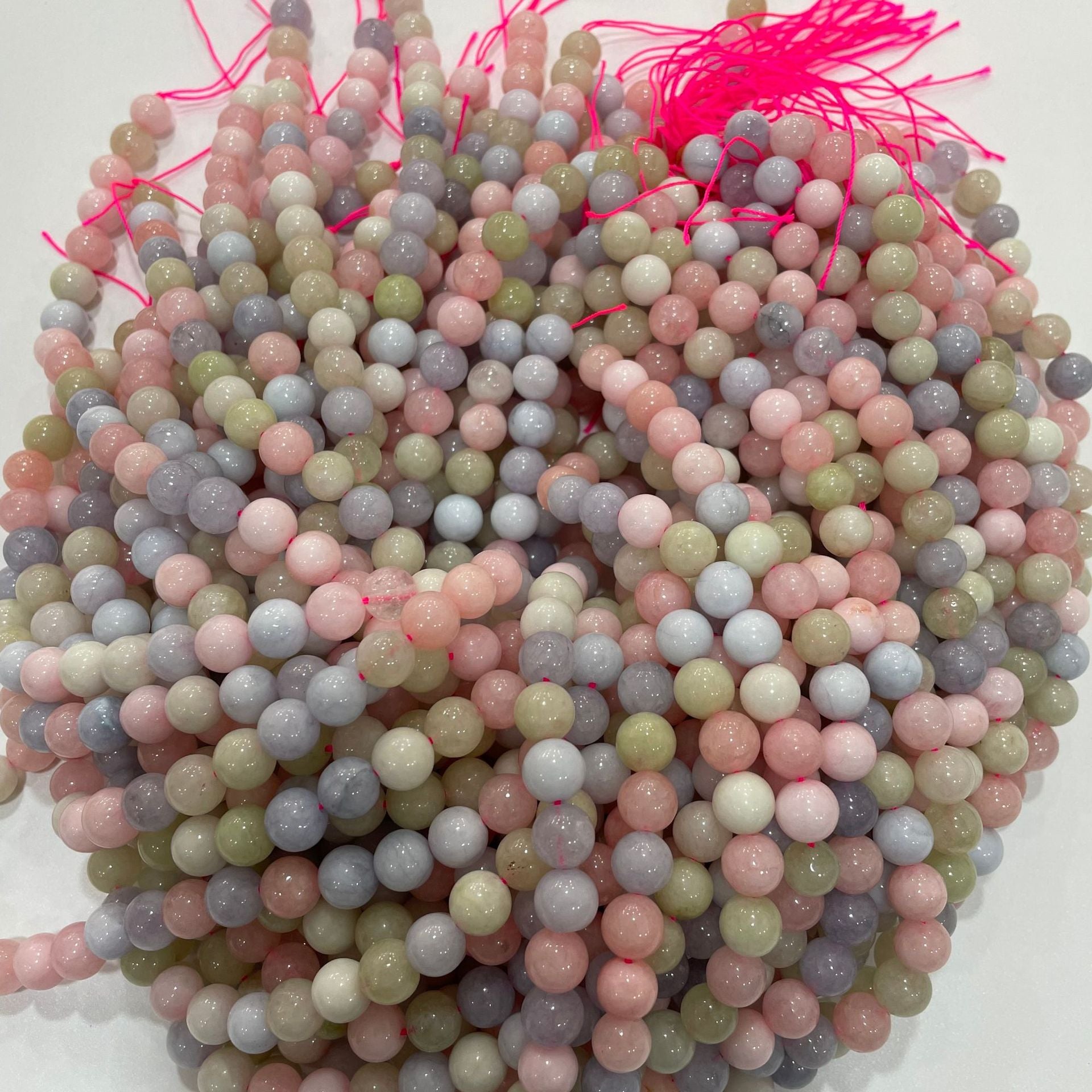 Натуральные морганитовые бусины 7A, свободные камни для изготовления украшений, 6 мм-10 мм