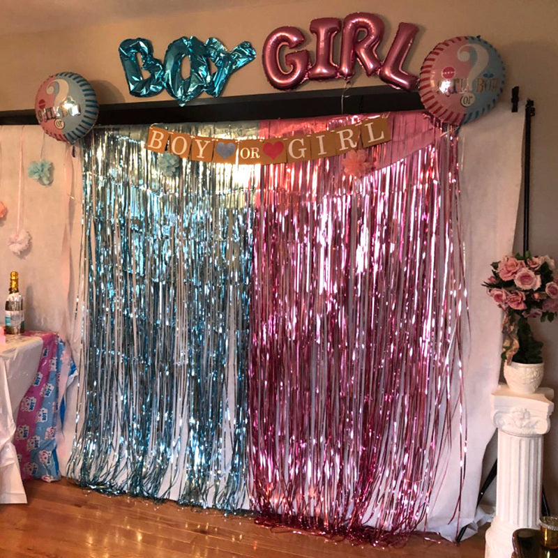 Guirnalda de purpurina metálica con flecos para fiestas de cumpleaños, bodas y despedidas