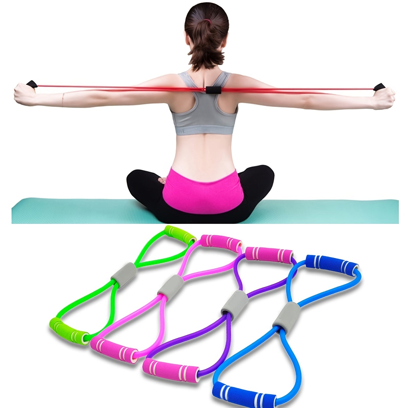 Resistance Bands Stretching Belt for Fitness and Physical Therapy