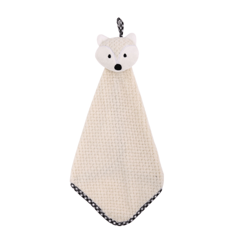 Fox Pattern Hanging Kitchen Towel Absorbent Quick-Drying 27.99x41.99cm