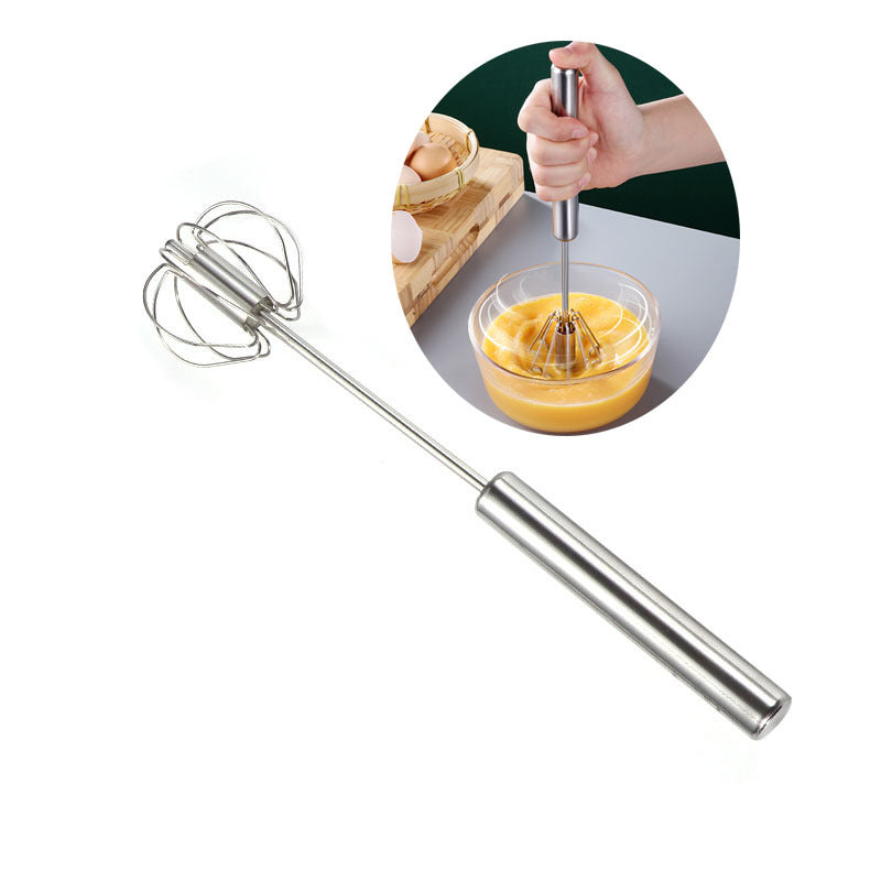 Stainless Steel Egg Beater Manual Whisk Mixer with 11 Speeds for Cream and Baking