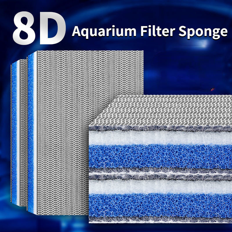Upgraded 8-Layer Foam Fish Tank and Pond Aquarium Filter Media