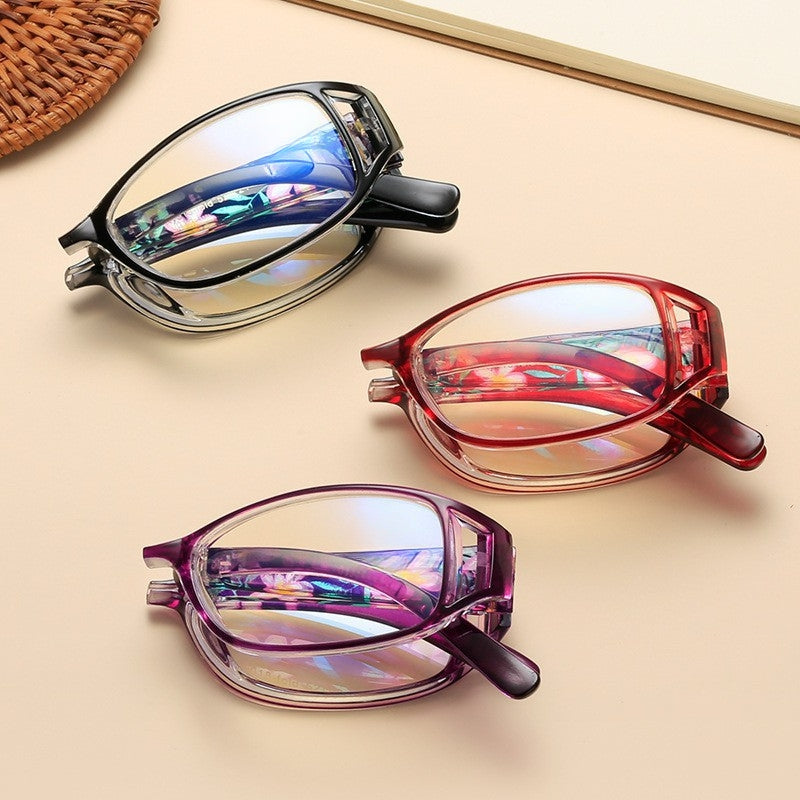 Portable Folding Presbyopic Glasses for Men Stylish PC Eyewear Elegant Gift