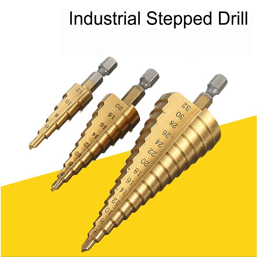 Titanium Drill Bit Tool for Steel and Cone Hole Cutting Home Repairs