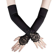 Long Satin Opera Gloves for Women Elegant Flapper Evening Accessory Gift