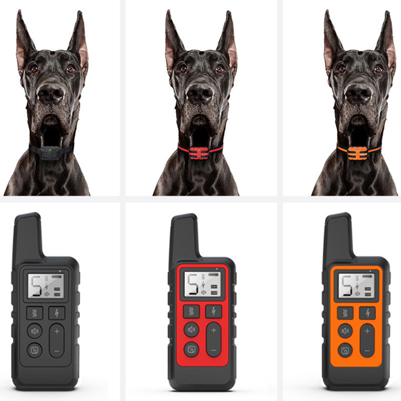 Rechargeable Pet Training Collar with 500m Remote Vibration Electric Shock Buzz Modes USB Charging