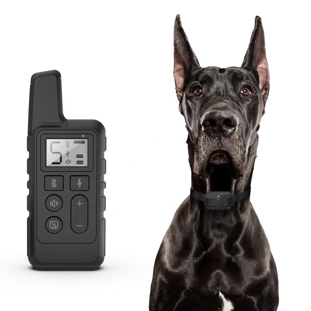 Rechargeable Pet Training Collar with 500m Remote Vibration Electric Shock Buzz Modes USB Charging