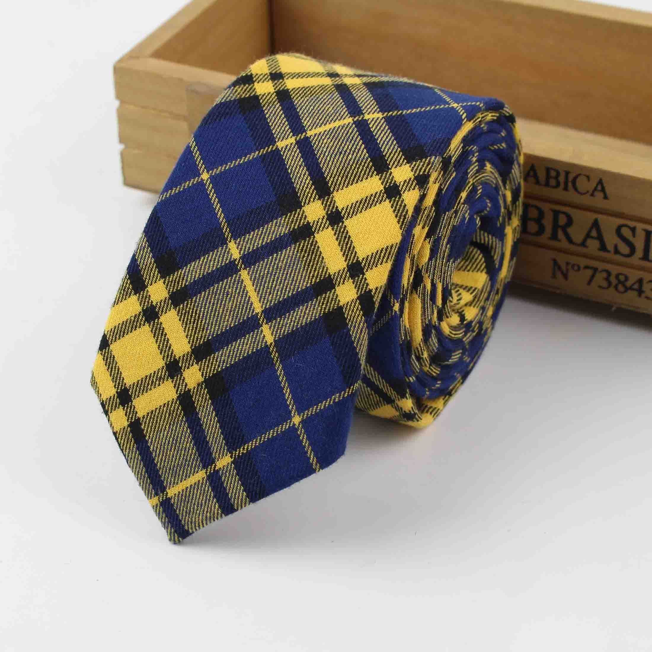 Erkaklar uchun plaid galstuk rasmiy va kundalik kiyim uchun, sovg‘a uchun mos