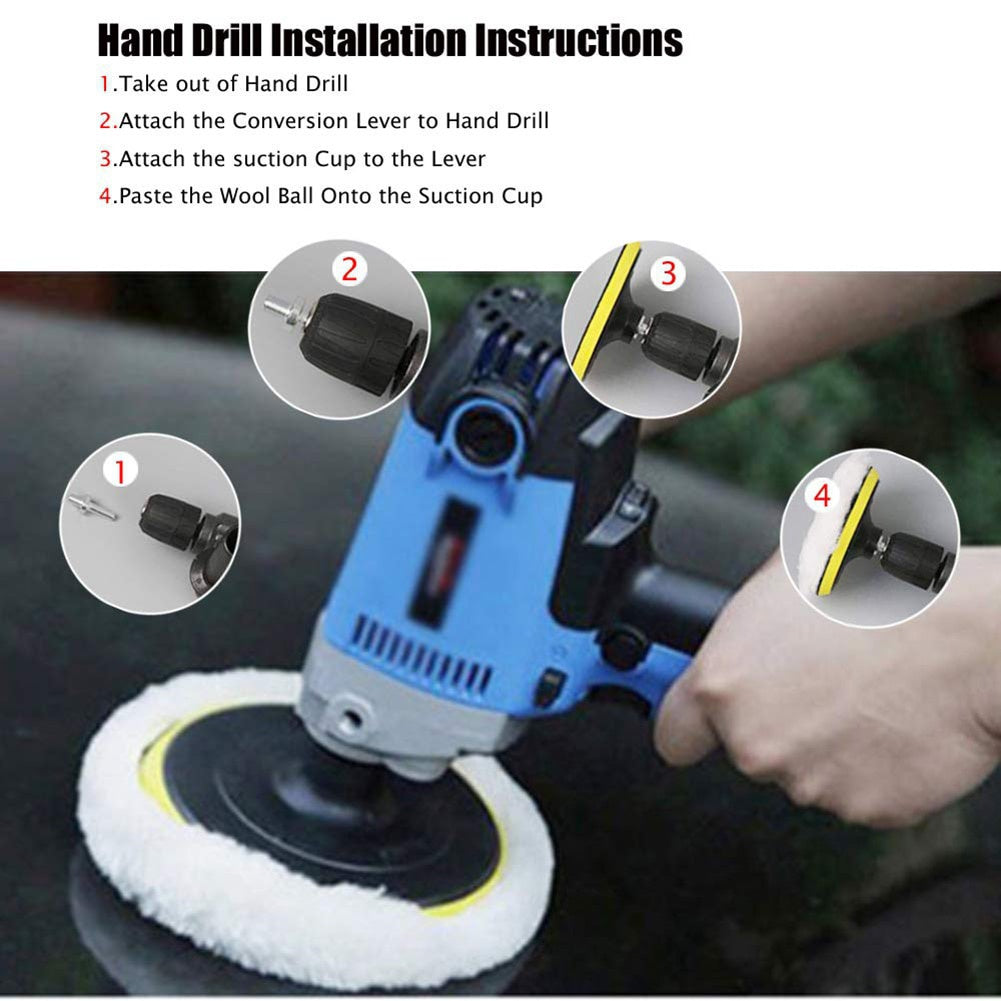 Set of 5 Car Polishing Buffing Wheel Pads for Auto Paint Care Useful for Drills