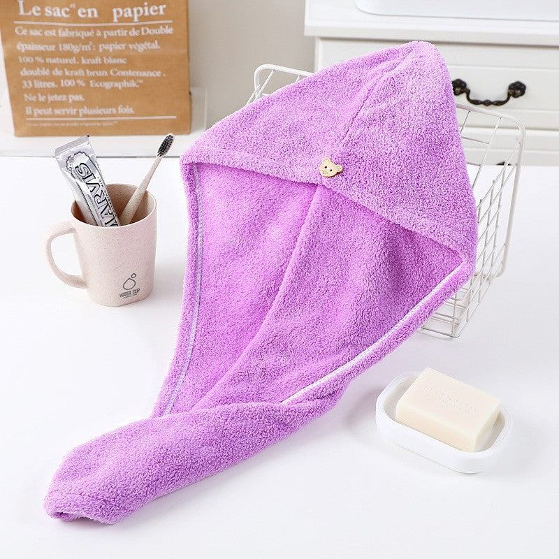 Women's Microfiber Hair Drying Cap Quick-Dry Super Absorption