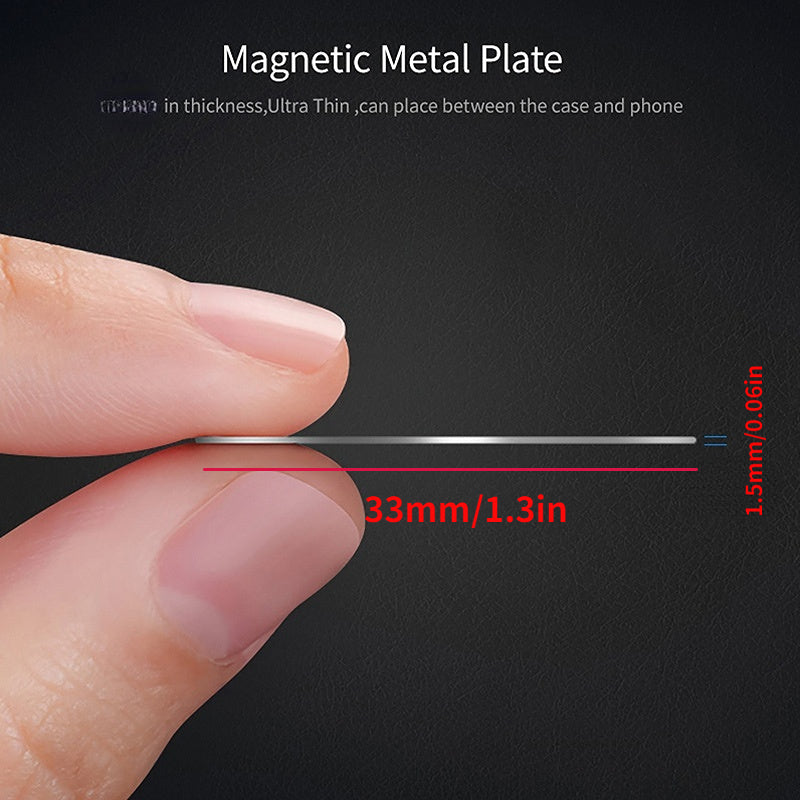 Magnitli avtomobil telefon tutgich uchun metall plita, temir varaqlari, stiker, magnit stand