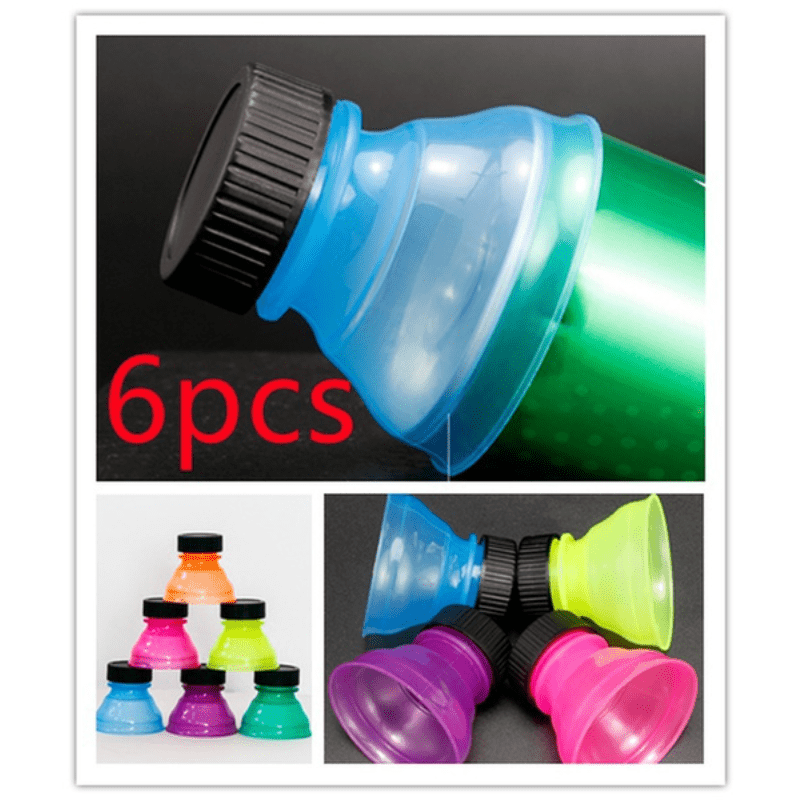 Tasodifiy Rangli Soda Saver Bottle Caps 3ta/6ta uchun, yopishtirish va shisha ustki va bankalar qopqog'ini himoya qilish uchun.
