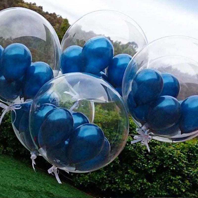 Transparent Bubble Balloon Set 10pcs 60.96cm for Weddings Birthdays Baby Showers