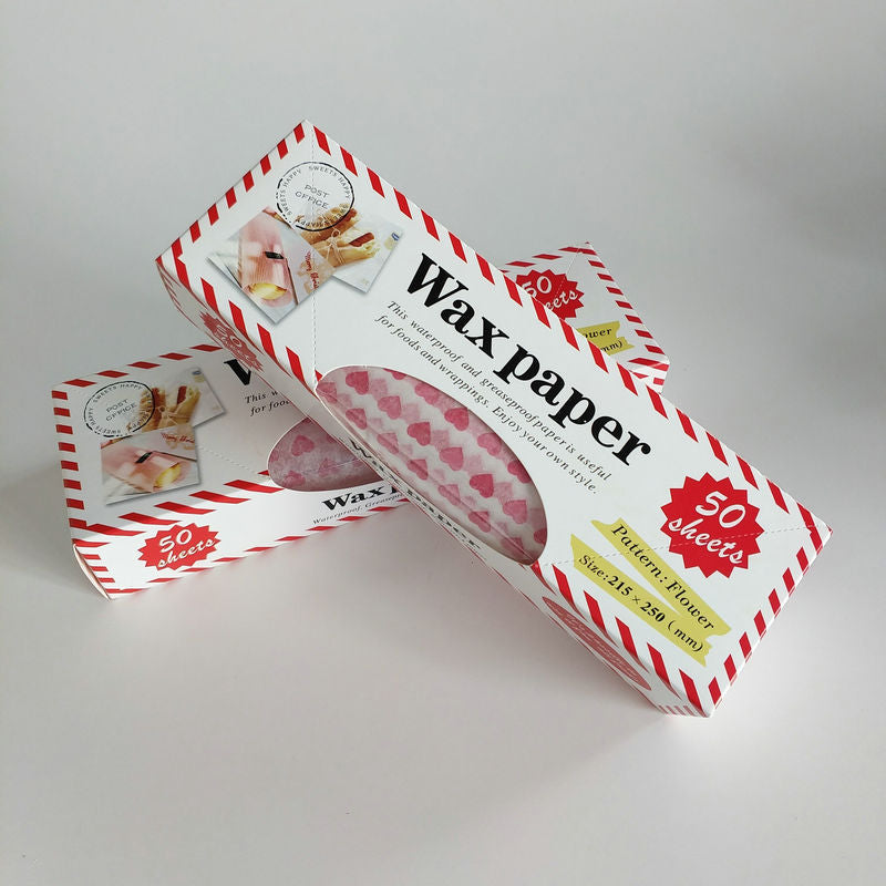 50 Pieces Decorative Greaseproof Food Wrapping Paper Oil Water Resistant 24.89x21.59cm