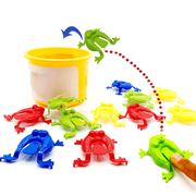 20 FunBounce Fidget Jumping Frogs: Bolalar uchun plastik stressni kamaytiruvchi o'yinchoqlar, ideal bayram partiyalari uchun sovg'alar, elektr talab qilinmaydi, tuklarsiz