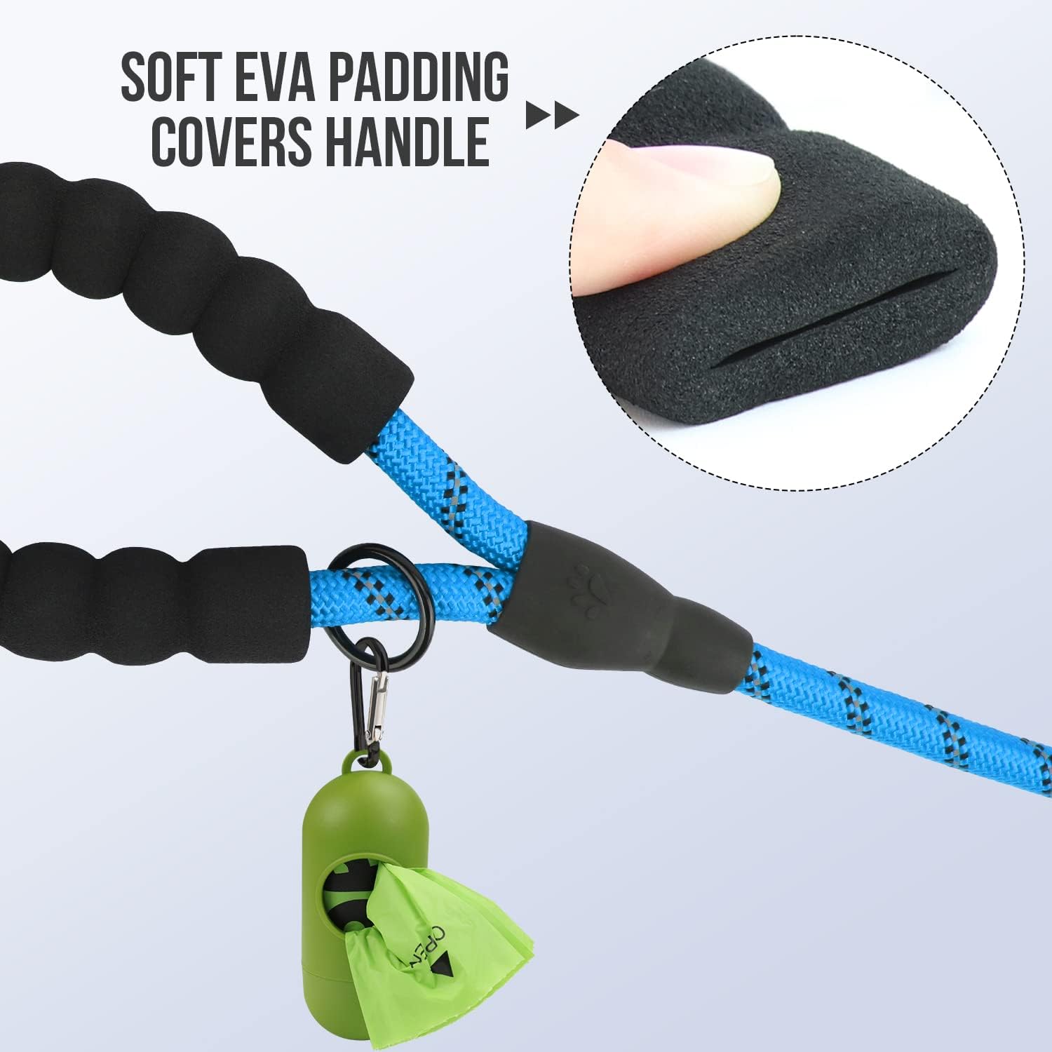 Reflective Dog Leash and Adjustable Nylon Collar Set for All Sizes