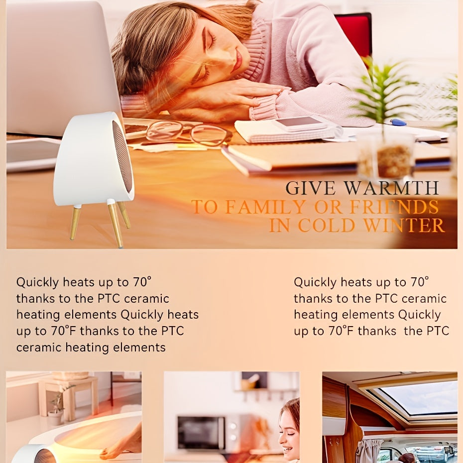 Fast Heating Space Heater with Overheat Protection for Office and Home