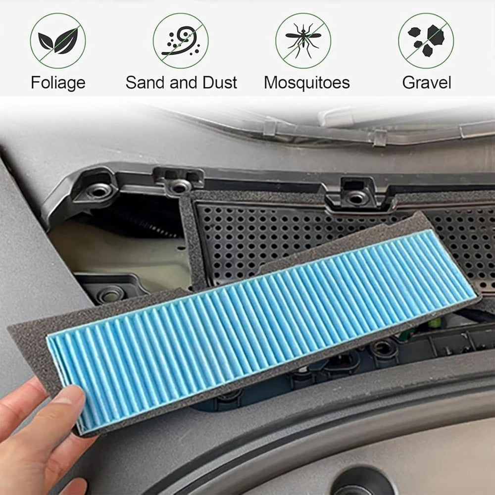 Car Air Intake Filter and Grille Cover for Tesla Model 3 Durable Plastic Replacement