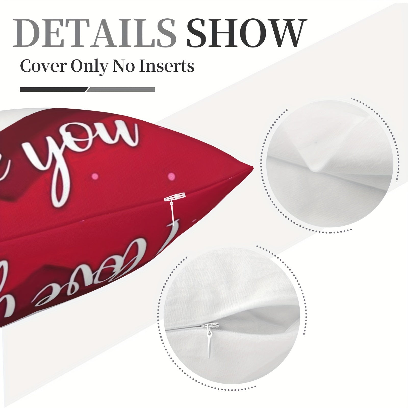 Customizable Double-Sided Love Photo Pillowcase Red and White Personalized Gift