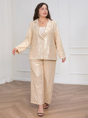 Women's Autumn Winter Long-Sleeve Casual Two-Piece Set Slim Fit