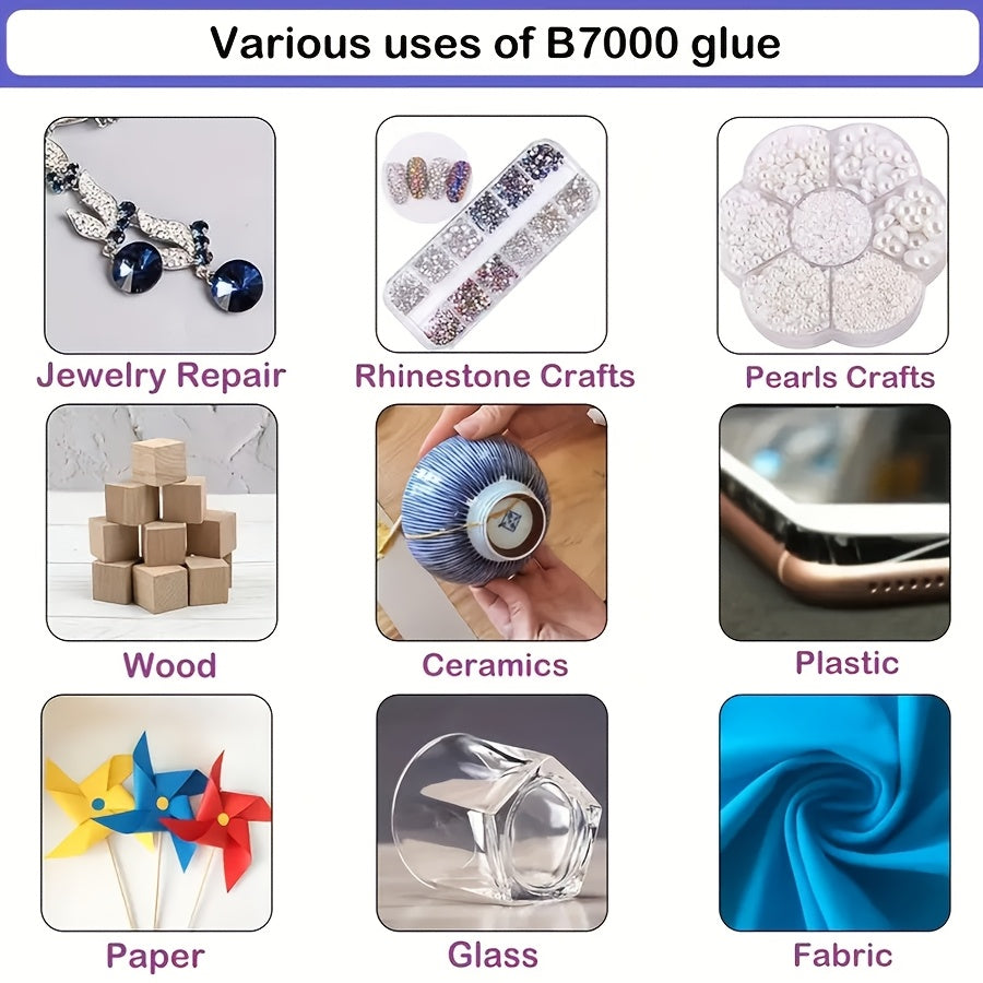 Versatile Craft Glue for Jewelry, Phone Screens, Fabrics, Metals and Plastics