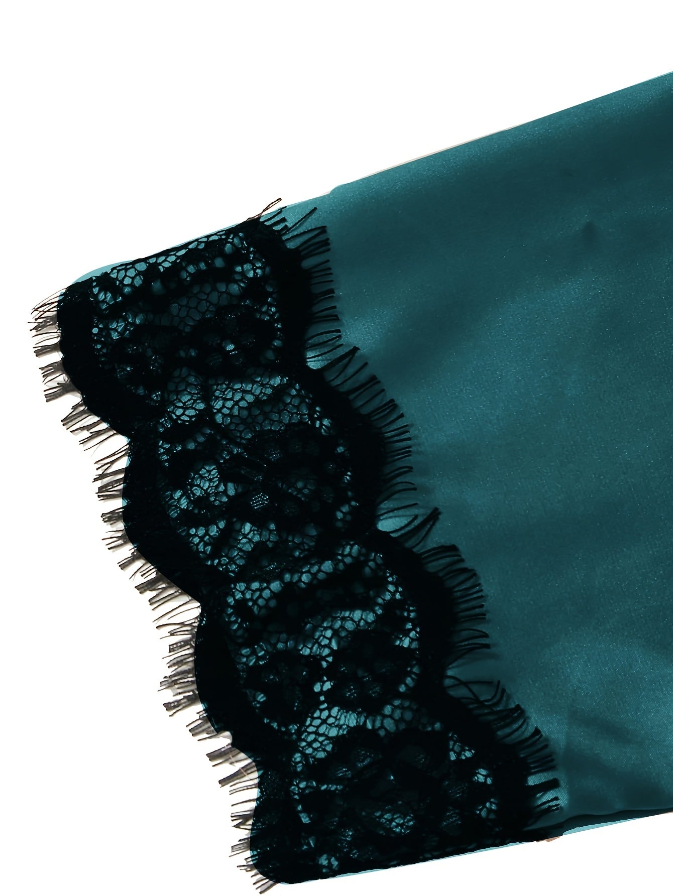 Women's Loungewear Set with Lace Detailing Robe V-Neck Cami Shorts and Panties