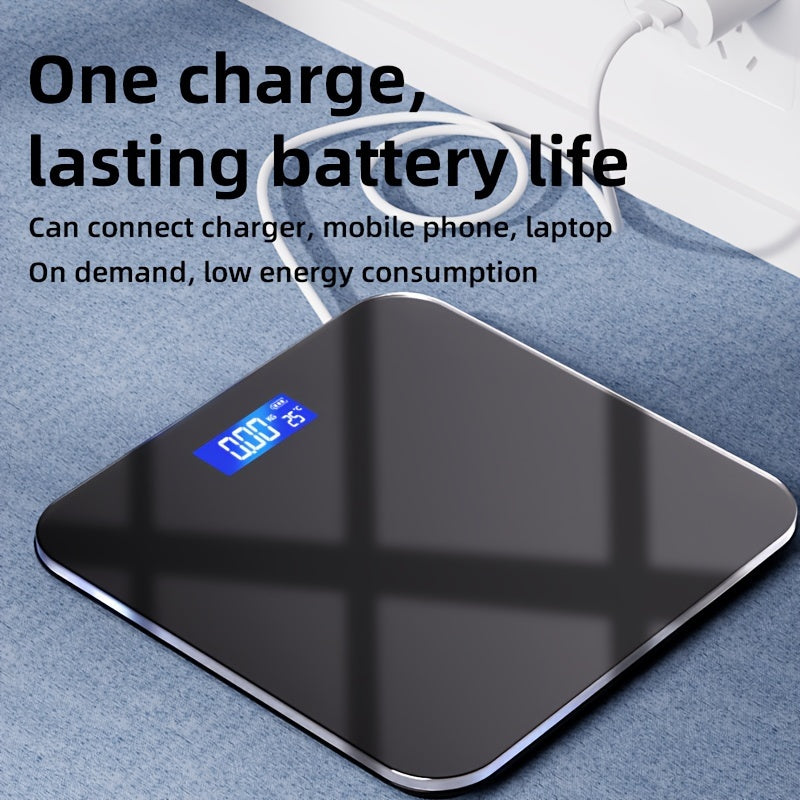 Aniq o'lchovlar uchun simsiz raqamli vazn tarozi, USB orqali zaryadlanadi.