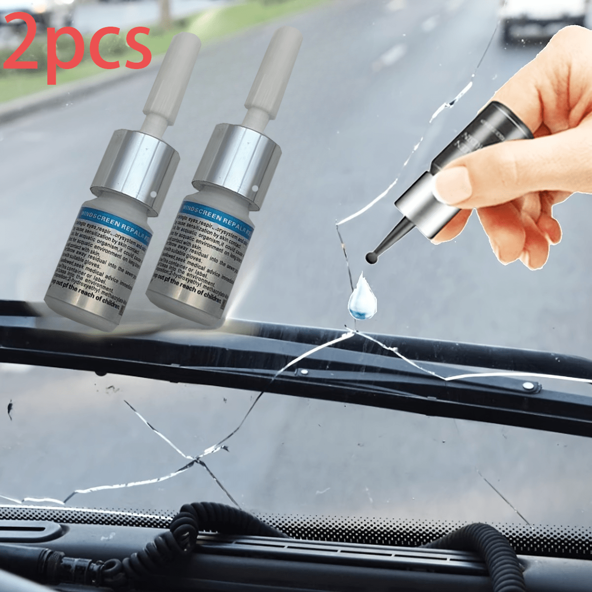 Windshield Repair Kit ABS Material Nano-Filament Chip Crack Repair