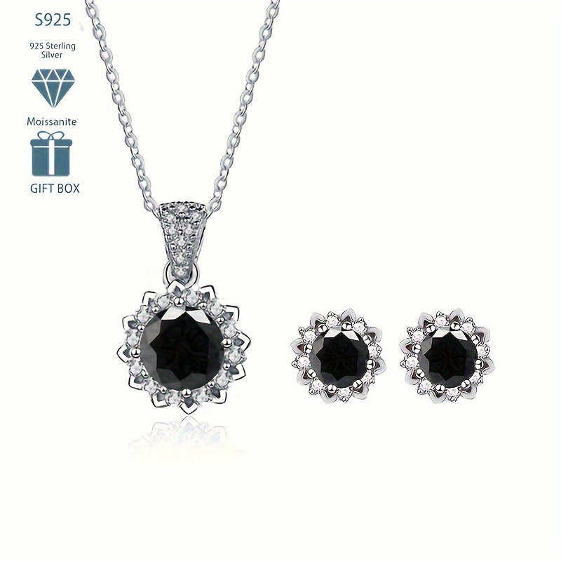 Ushbu zamonaviy 4.5g S925 Silver Moissanite marjon va quloq bilaguzuklari to'plami klassik 1CT gullar dizayniga ega. To'plam kumush qoplamali bo'lib, partiyalar, ta'tillar va 14-fevral kuni sovg'a sifatida mukammal. Ushbu mashhur moda bayonoti albatta